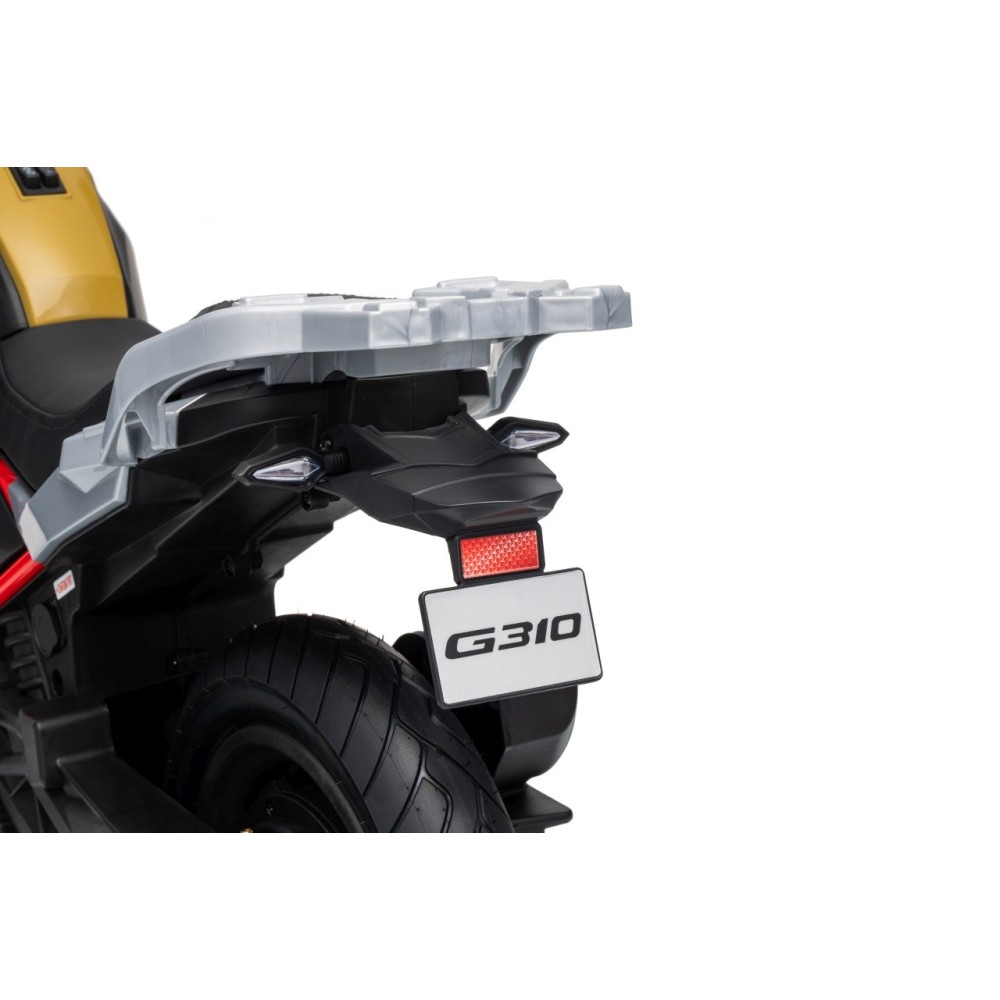 JOKO Elektrická Motorka BMW G310GS, penové kolesá, kožené sedadlo, zlatá šampanská