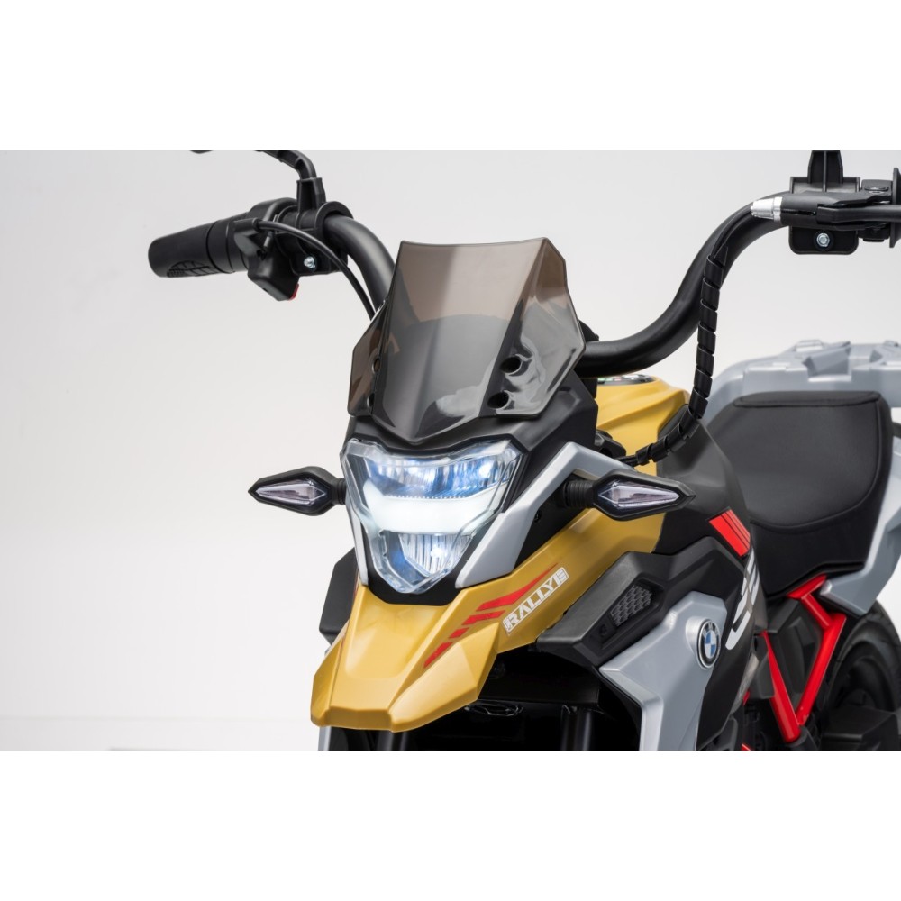 JOKO Elektrická Motorka BMW G310GS, penové kolesá, kožené sedadlo, zlatá šampanská
