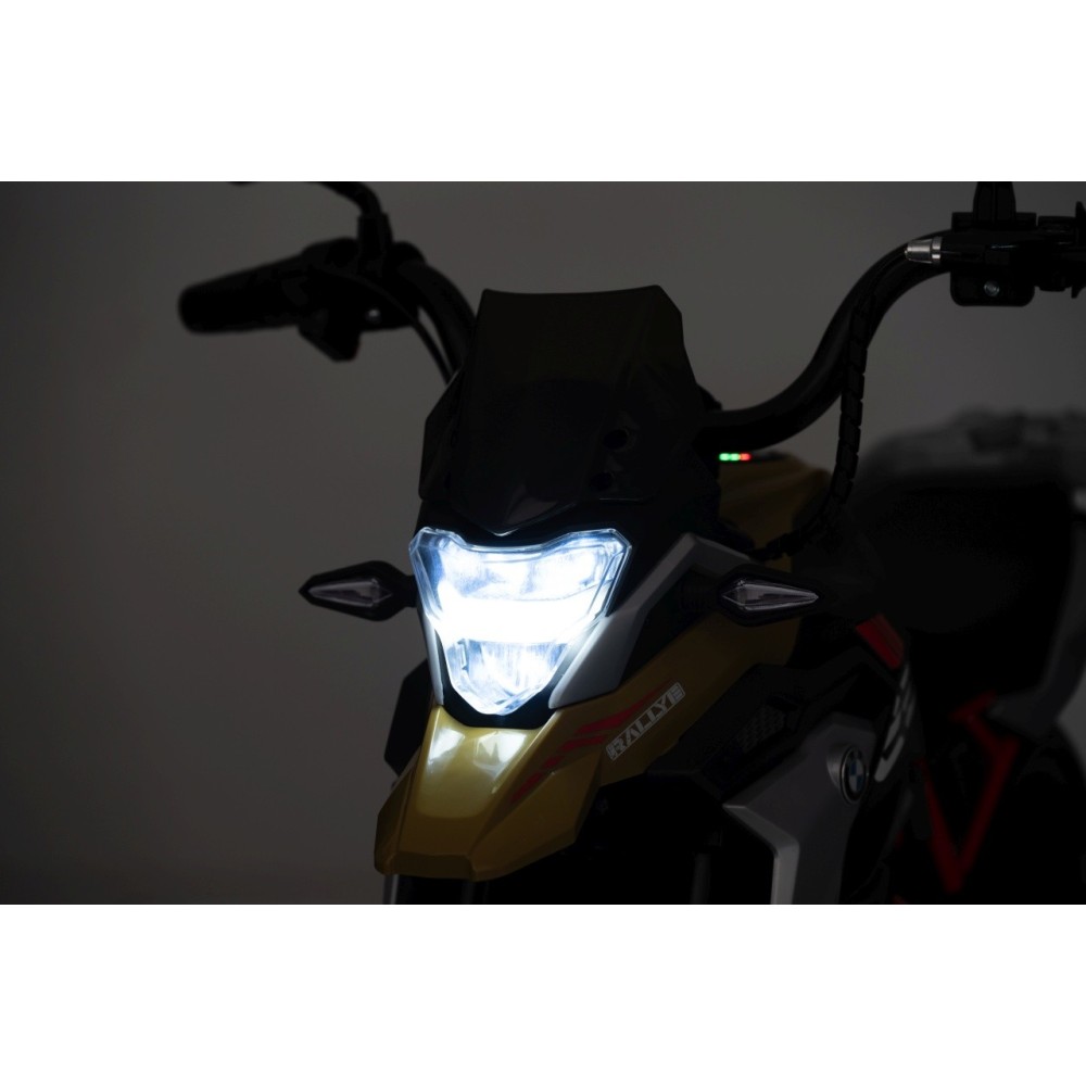 JOKO Elektrická Motorka BMW G310GS, penové kolesá, kožené sedadlo, zlatá šampanská