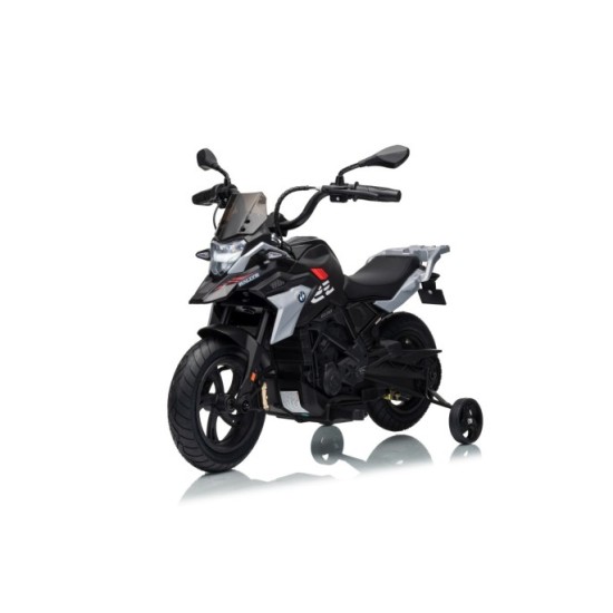 JOKO Elektrická Motorka BMW G310GS, penové kolesá, kožené sedadlo, čierna