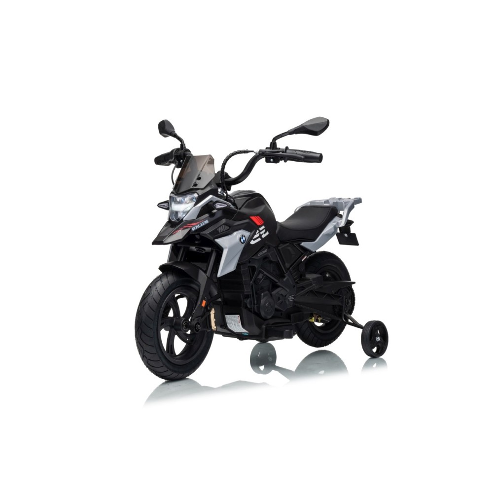 JOKO Elektrická Motorka BMW G310GS, penové kolesá, kožené sedadlo, čierna