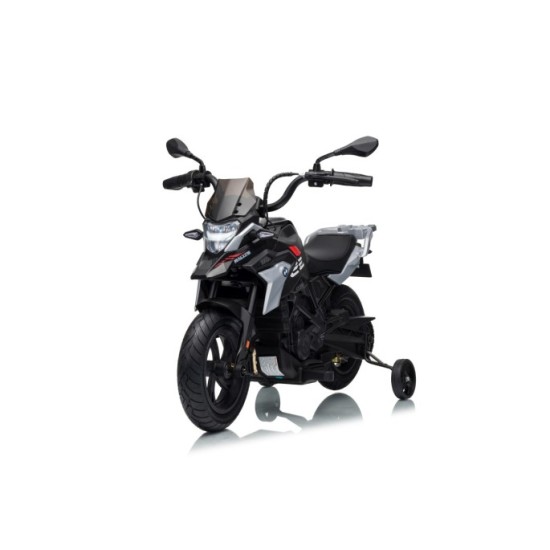 JOKO Elektrická Motorka BMW G310GS, penové kolesá, kožené sedadlo, čierna