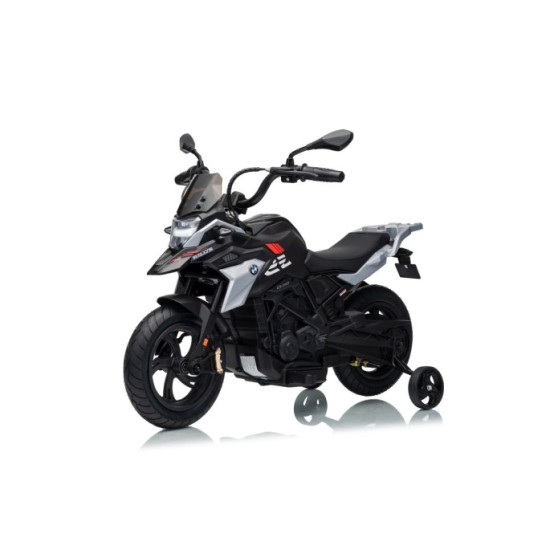 JOKO Elektrická Motorka BMW G310GS, penové kolesá, kožené sedadlo, čierna