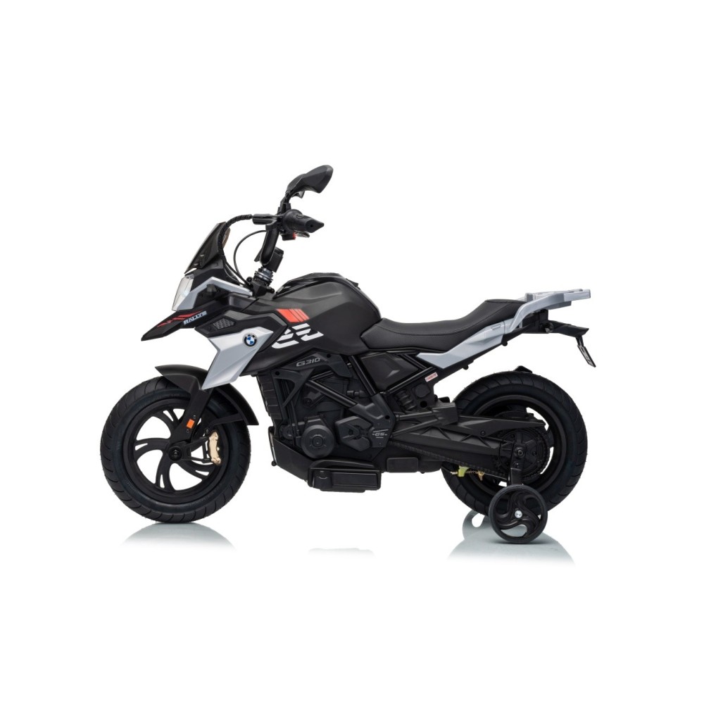 JOKO Elektrická Motorka BMW G310GS, penové kolesá, kožené sedadlo, čierna