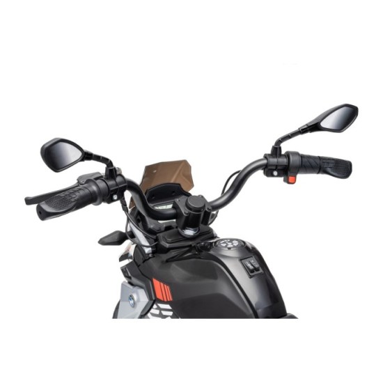 JOKO Elektrická Motorka BMW G310GS, penové kolesá, kožené sedadlo, čierna