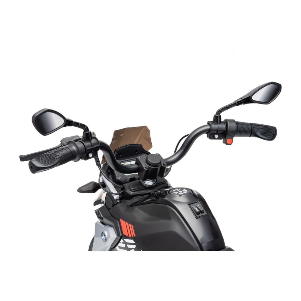JOKO Elektrická Motorka BMW G310GS, penové kolesá, kožené sedadlo, čierna