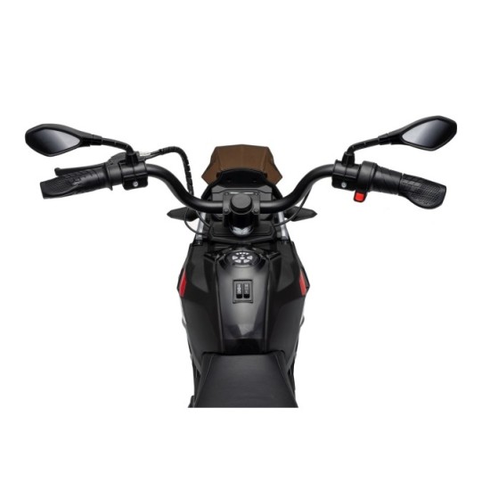 JOKO Elektrická Motorka BMW G310GS, penové kolesá, kožené sedadlo, čierna