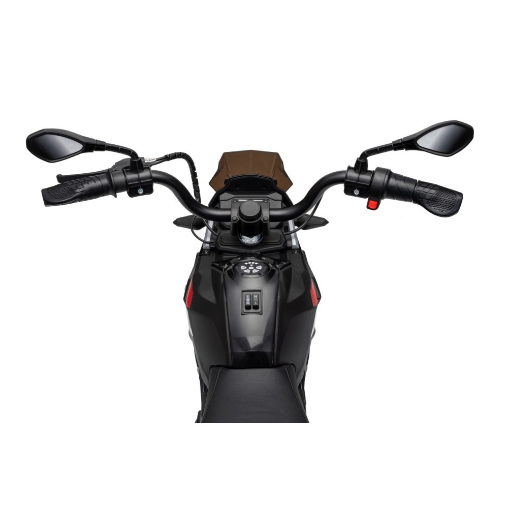 JOKO Elektrická Motorka BMW G310GS, penové kolesá, kožené sedadlo, čierna