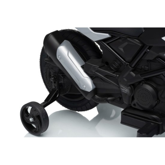 JOKO Elektrická Motorka BMW G310GS, penové kolesá, kožené sedadlo, čierna