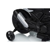 JOKO Elektrická Motorka BMW G310GS, penové kolesá, kožené sedadlo, čierna