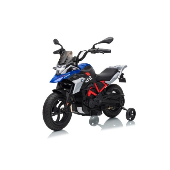 JOKO Elektrická Motorka BMW G310GS, penové kolesá, kožené sedadlo, modrá