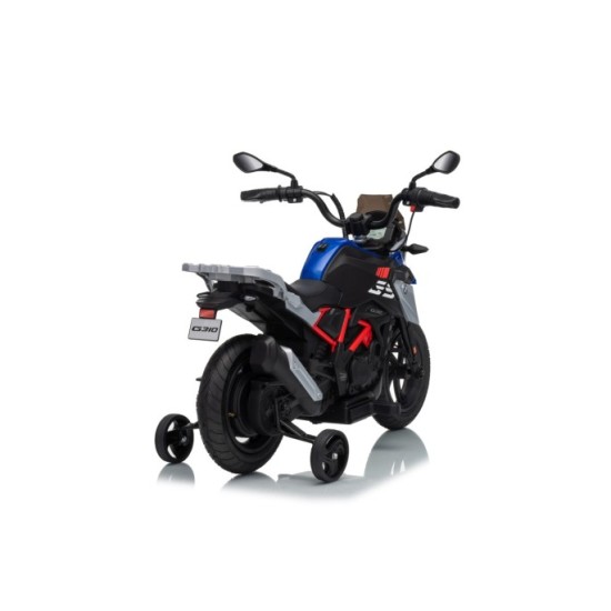 JOKO Elektrická Motorka BMW G310GS, penové kolesá, kožené sedadlo, modrá