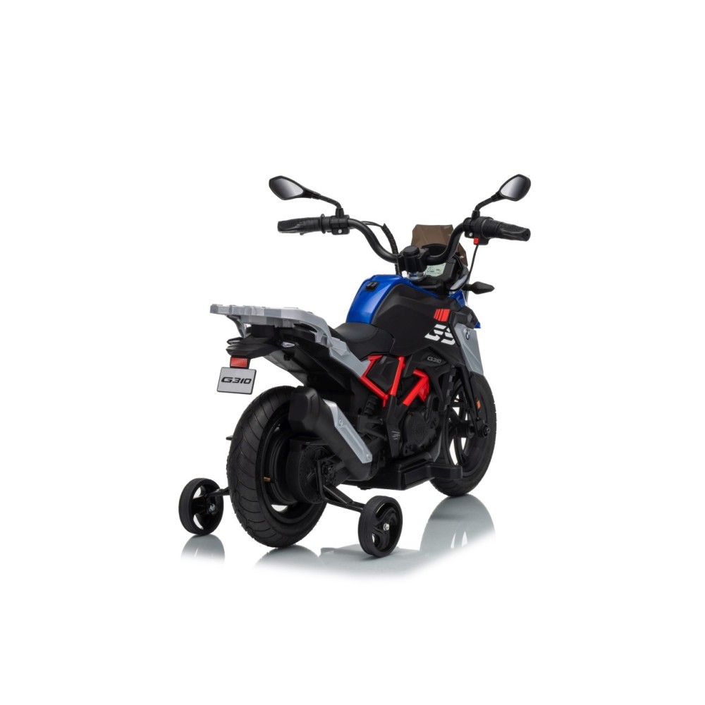 JOKO Elektrická Motorka BMW G310GS, penové kolesá, kožené sedadlo, modrá