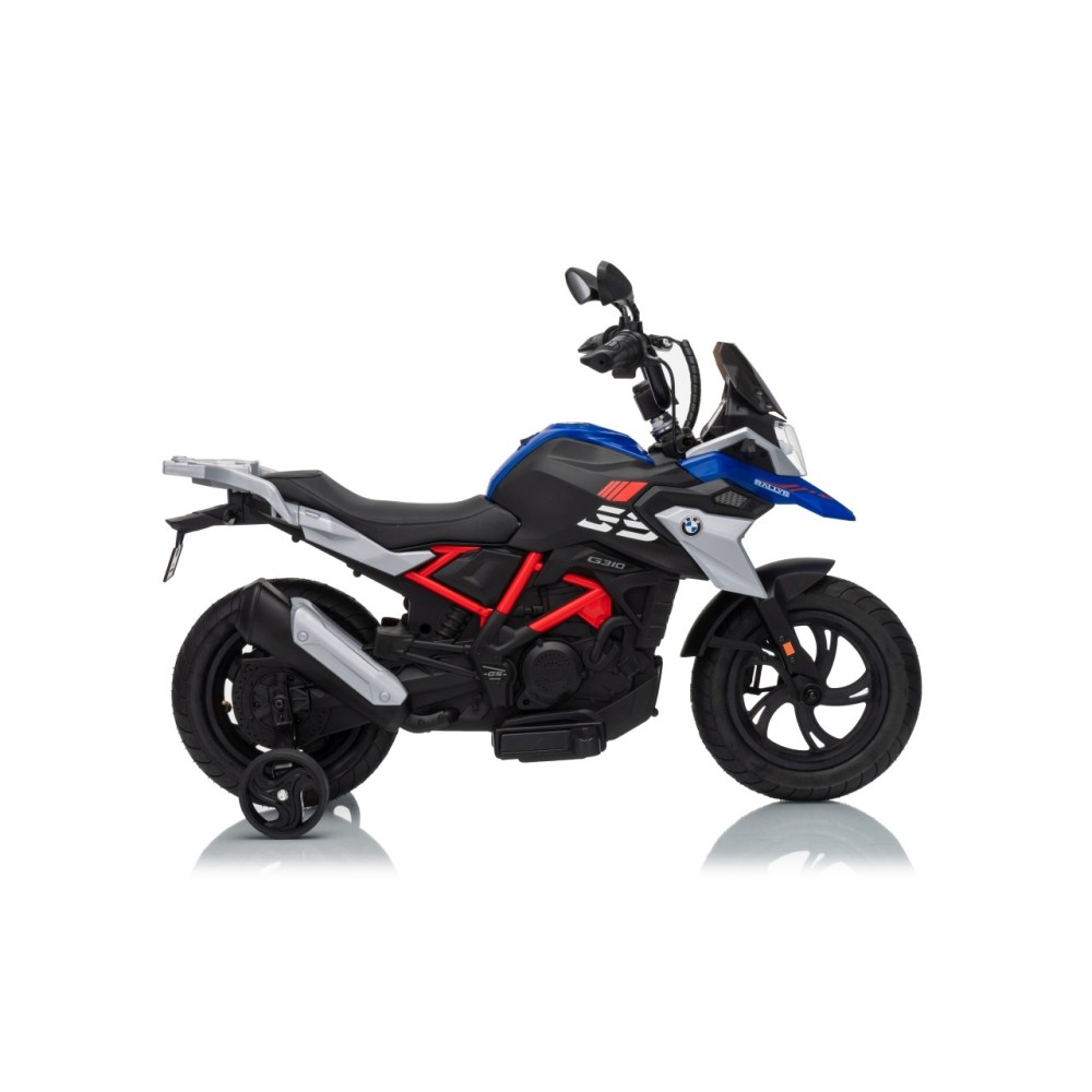 JOKO Elektrická Motorka BMW G310GS, penové kolesá, kožené sedadlo, modrá