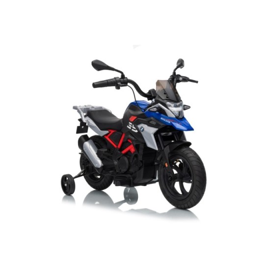 JOKO Elektrická Motorka BMW G310GS, penové kolesá, kožené sedadlo, modrá