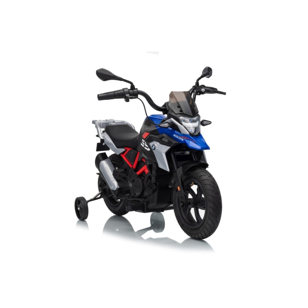 JOKO Elektrická Motorka BMW G310GS, penové kolesá, kožené sedadlo, modrá