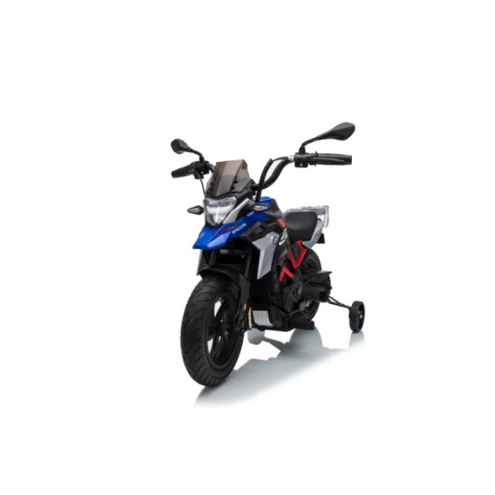 JOKO Elektrická Motorka BMW G310GS, penové kolesá, kožené sedadlo, modrá