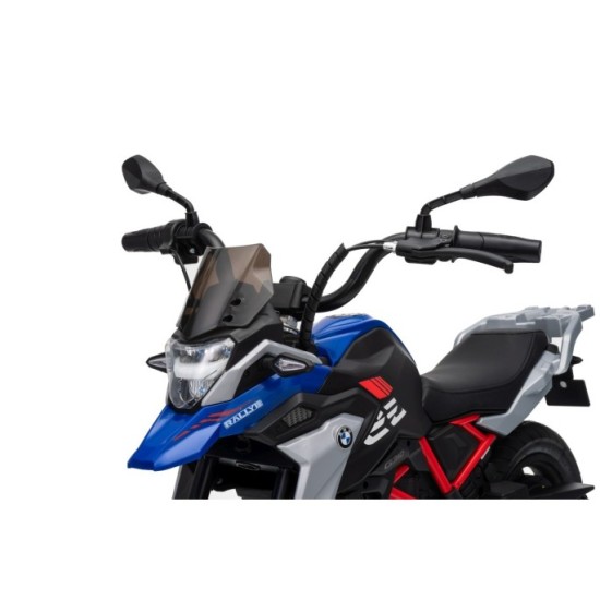 JOKO Elektrická Motorka BMW G310GS, penové kolesá, kožené sedadlo, modrá