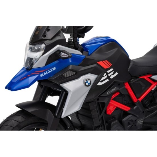 JOKO Elektrická Motorka BMW G310GS, penové kolesá, kožené sedadlo, modrá