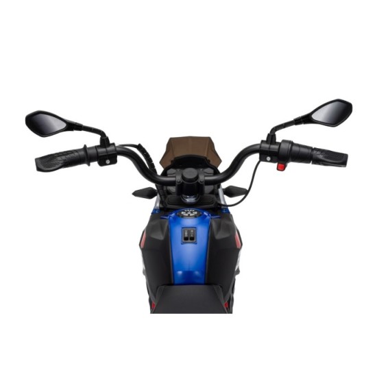 JOKO Elektrická Motorka BMW G310GS, penové kolesá, kožené sedadlo, modrá