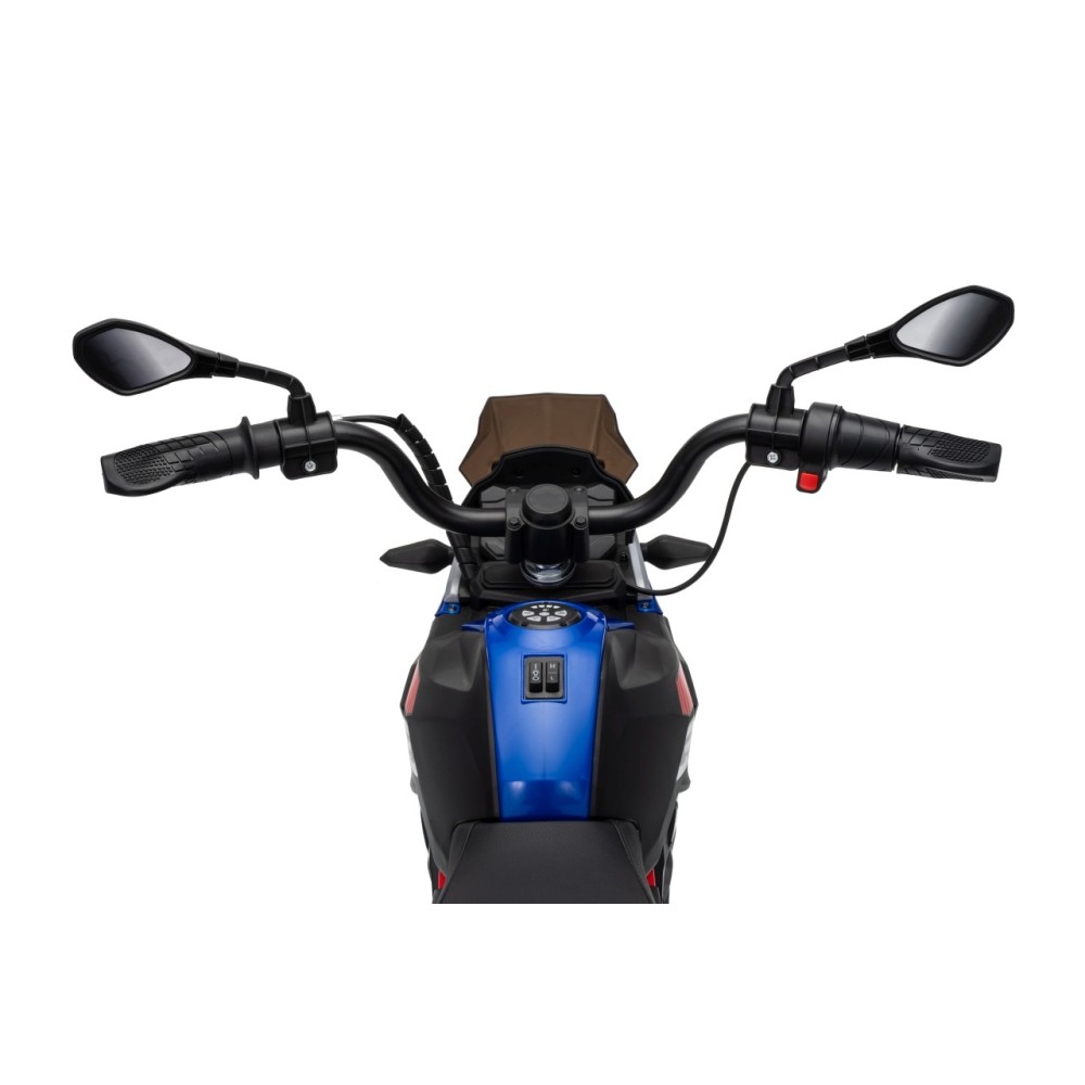 JOKO Elektrická Motorka BMW G310GS, penové kolesá, kožené sedadlo, modrá