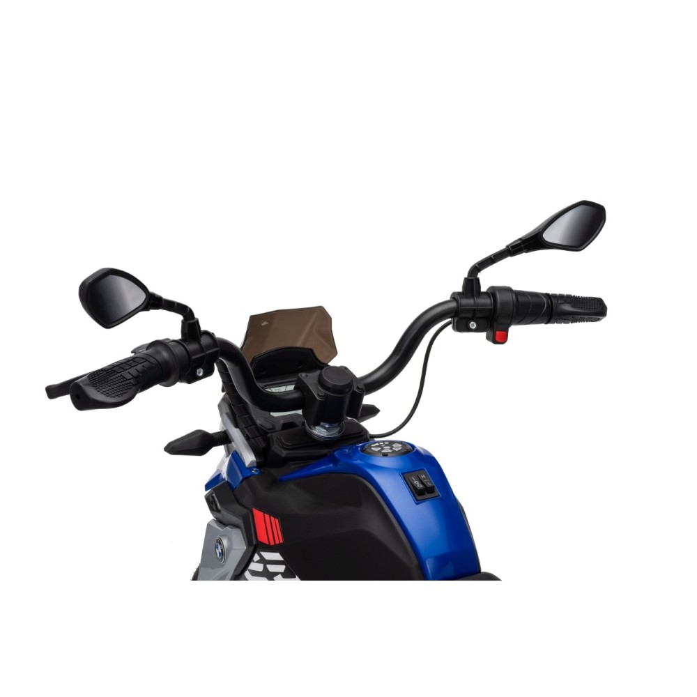 JOKO Elektrická Motorka BMW G310GS, penové kolesá, kožené sedadlo, modrá