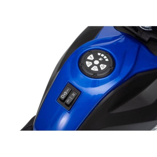 JOKO Elektrická Motorka BMW G310GS, penové kolesá, kožené sedadlo, modrá