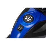 JOKO Elektrická Motorka BMW G310GS, penové kolesá, kožené sedadlo, modrá