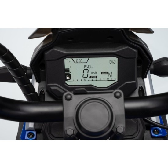 JOKO Elektrická Motorka BMW G310GS, penové kolesá, kožené sedadlo, modrá