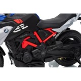 JOKO Elektrická Motorka BMW G310GS, penové kolesá, kožené sedadlo, modrá
