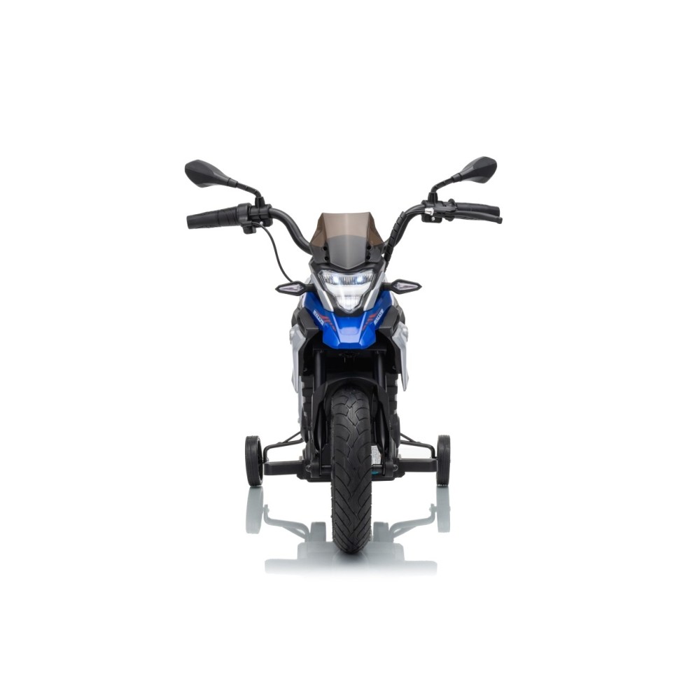 JOKO Elektrická Motorka BMW G310GS, penové kolesá, kožené sedadlo, modrá