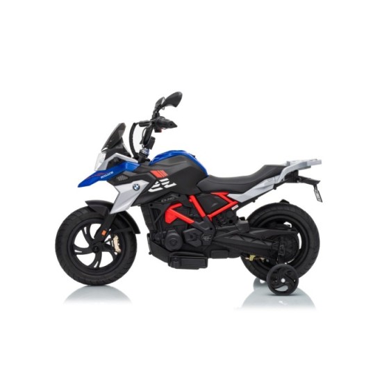 JOKO Elektrická Motorka BMW G310GS, penové kolesá, kožené sedadlo, modrá