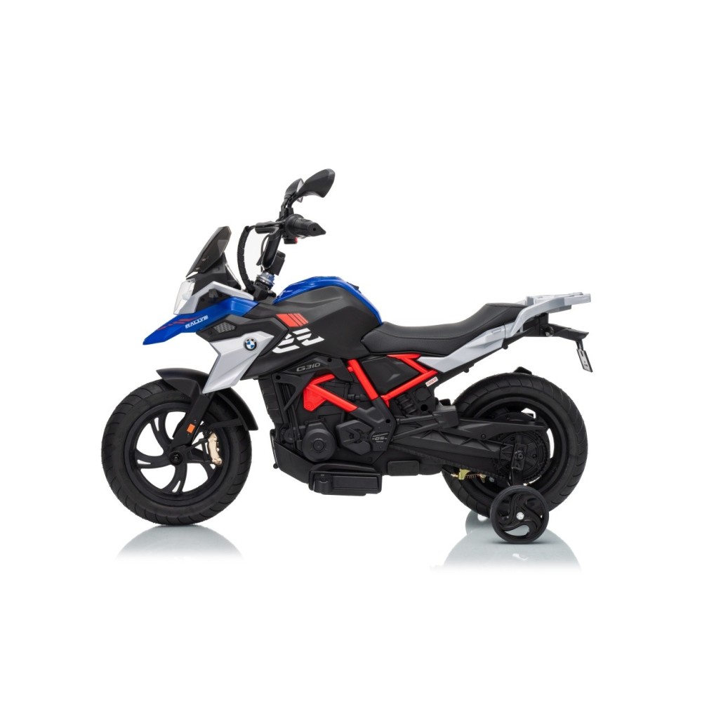 JOKO Elektrická Motorka BMW G310GS, penové kolesá, kožené sedadlo, modrá