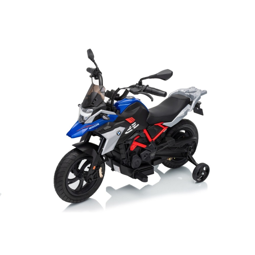 JOKO Elektrická Motorka BMW G310GS, penové kolesá, kožené sedadlo, modrá