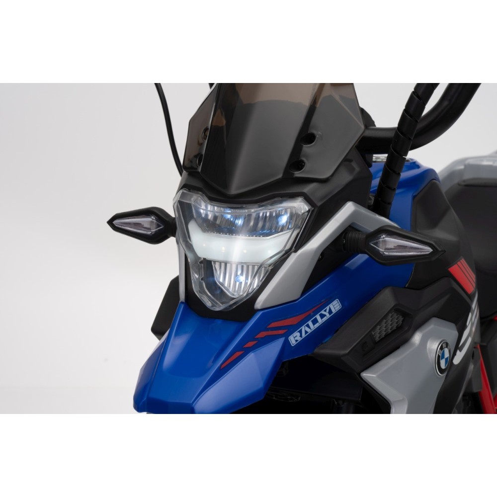 JOKO Elektrická Motorka BMW G310GS, penové kolesá, kožené sedadlo, modrá