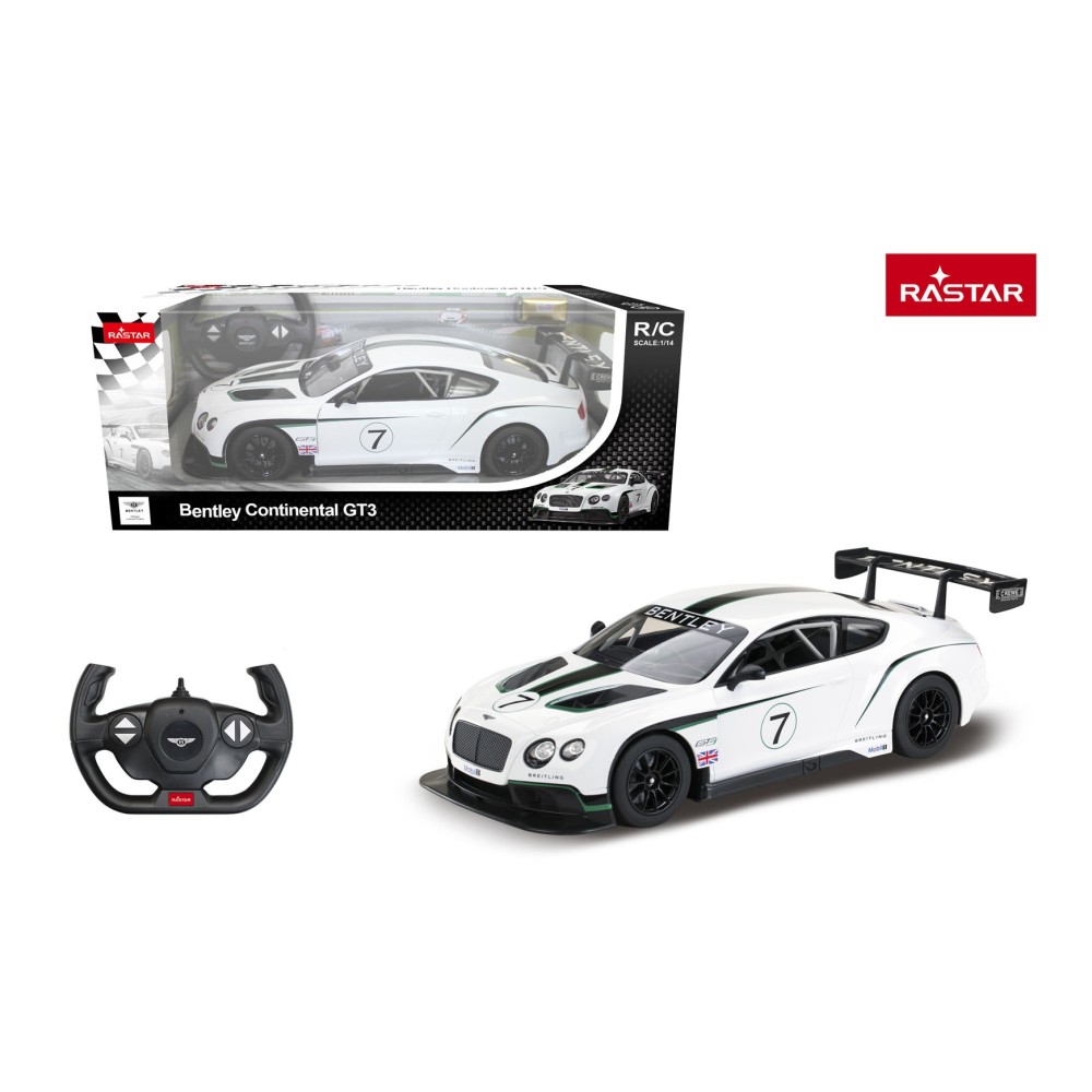 Rastar RC Auto Bentley Continental GT3 na diaľkové ovládanie, biele