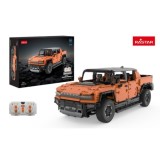 Rastar RC Technická Stavebnica Hummer EV Orange 3851ks 1:10 na diaľkové ovládanie so svetlom, oranžové