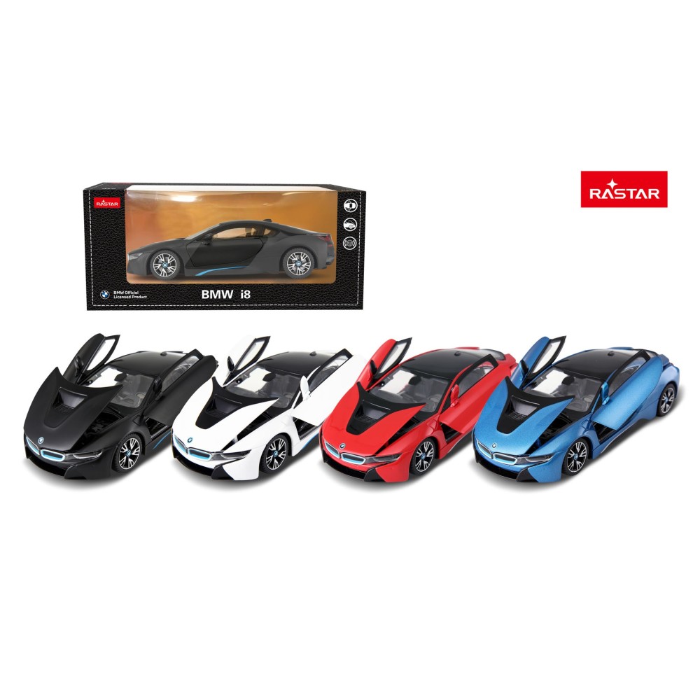 Rastar Kovový Model Auto BMW i8 1:24, otváracia kapota, otváracie dvere, biele