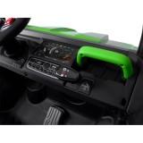 JOKO Elektrické autíčko Farmer s Vyklápacou Vlečkou, pre 2 deti, Nosnosť 50kg, 6 kolesové, pohon 4x4 24V, penové kolesá, zelené