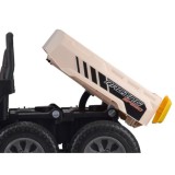 JOKO Elektrické autíčko Farmer s Vyklápacou Vlečkou, pre 2 deti, Nosnosť 50kg, 6 kolesové, pohon 4x4 24V, penové kolesá, béžové