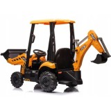 JOKO Veľký Elektrický traktor s naberačkou a lyžicou 4v1, žltý