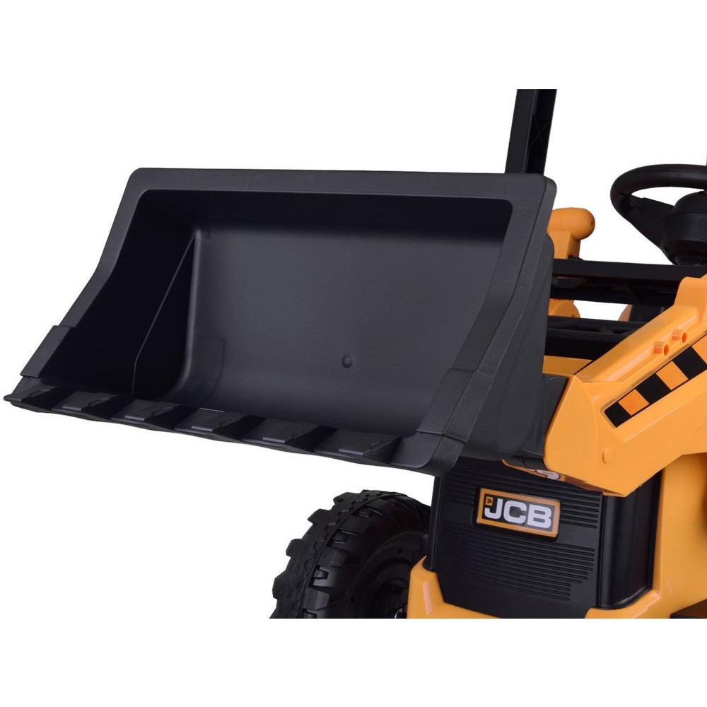 JOKO Veľký Elektrický traktor s naberačkou a lyžicou 4v1, žltý