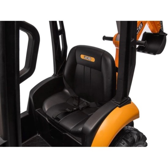 JOKO Veľký Elektrický traktor s naberačkou a lyžicou 4v1, žltý