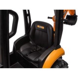 JOKO Veľký Elektrický traktor s naberačkou a lyžicou 4v1, žltý