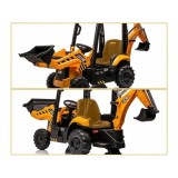 JOKO Veľký Elektrický traktor s naberačkou a lyžicou 4v1, žltý