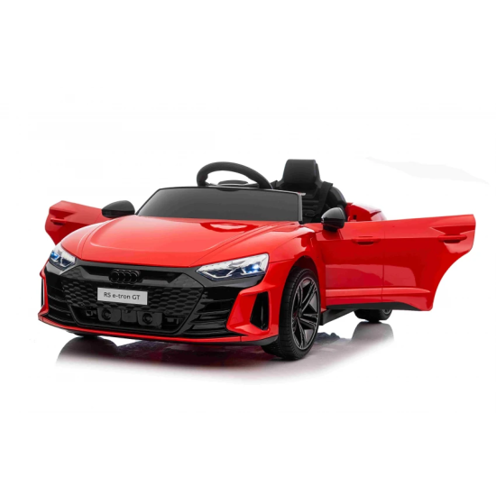 JOKO Elektrické autíčko Audi RS E-Tron GT 4x4, penové kolesá, Rádio, kožené sedadlo, červené