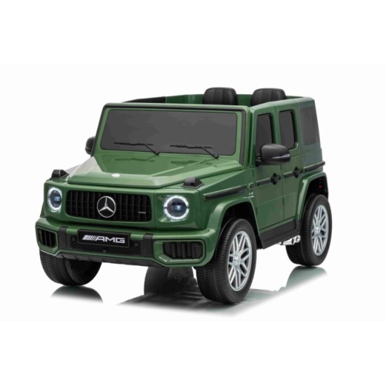 JOKO Elektrické autíčko Mercedes G63 AMG 4x4, penové kolesá, kožené sedadlo, zelené