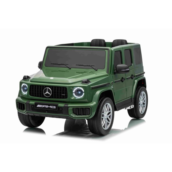 JOKO Elektrické autíčko Mercedes G63 AMG 4x4, penové kolesá, kožené sedadlo, zelené