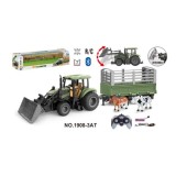 JOKO RC Traktor s vlečkou a zvieratkami na diaľkové ovládanie, zelené