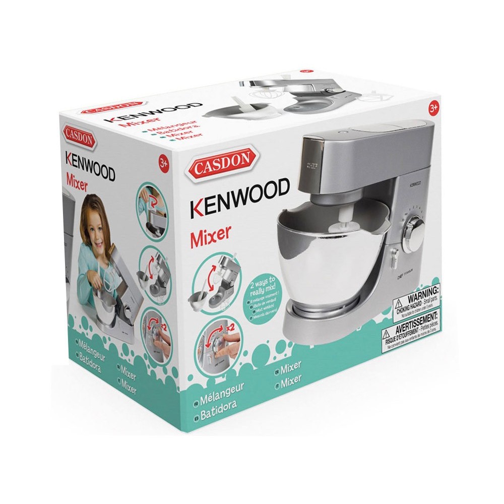 Casdon Interaktívny Mixér na batérie Kenwood, strieborný